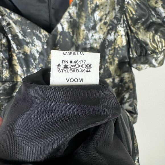 Voom by Joy Han Black Metallic Puff Sleeve Asymmetrical Neck Mini Cocktail Dress - Picture 8 of 8